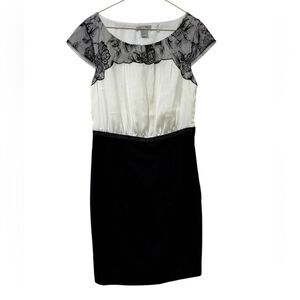 princess polly baby blue dress Women's Lace Fit & Flare Dress in Black